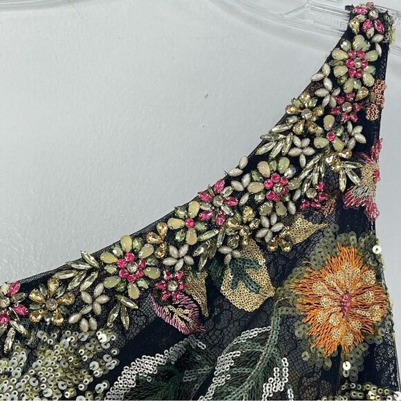 Mac Duggal 49574 Size 6 Embellished Floral Garden One Shoulder Thigh Slit Gown - Picture 9 of 16